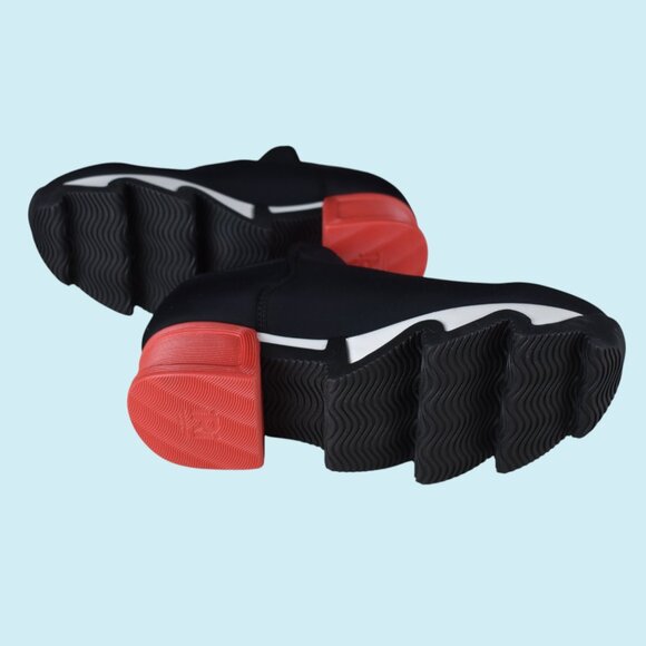 IRI NYC Wes I Sneakers Black White Red Chunky Sole Slip-On Designer Streetwear - Picture 11 of 12